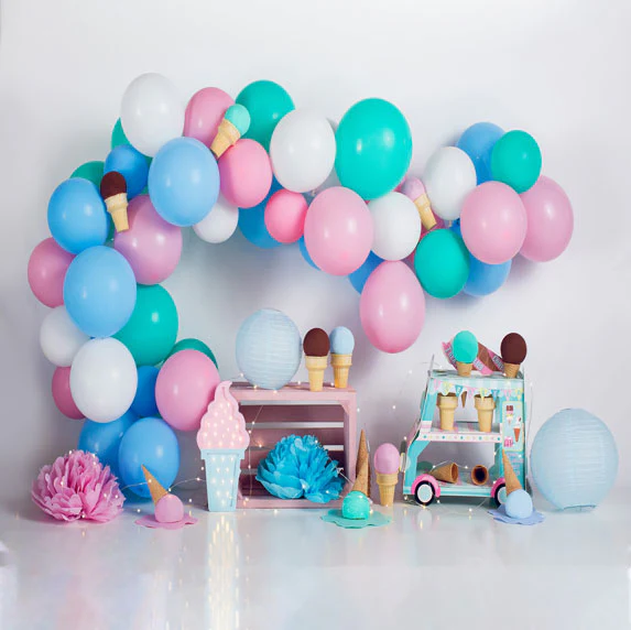 Kate Summer Ice-cream Balloons Backdrop Designed by Megan Leigh Photography - Image 6